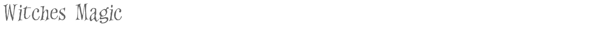 Witches Magic Witches Magic.ttf font preview